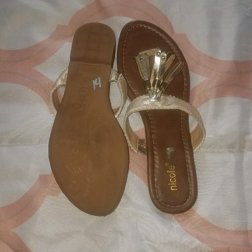 Gold sandals
